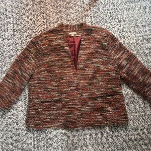 Roz & Ali Multicolor Women’s 3X FeetiveTweed Blazer Jacket